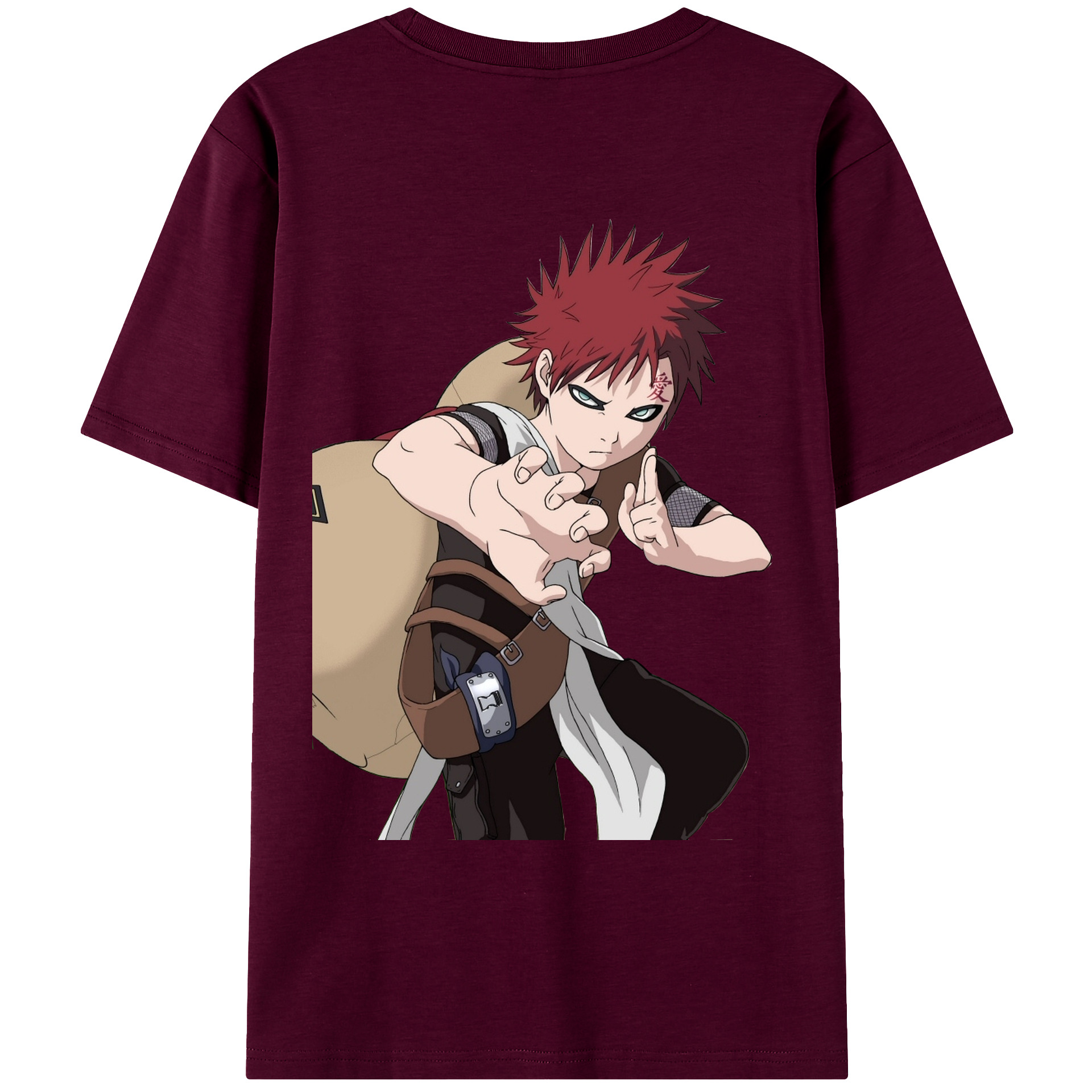 （画像用） NARUTO -ナルト- ガアラ Gaara レディース半袖Tシャツ(バックプリント)